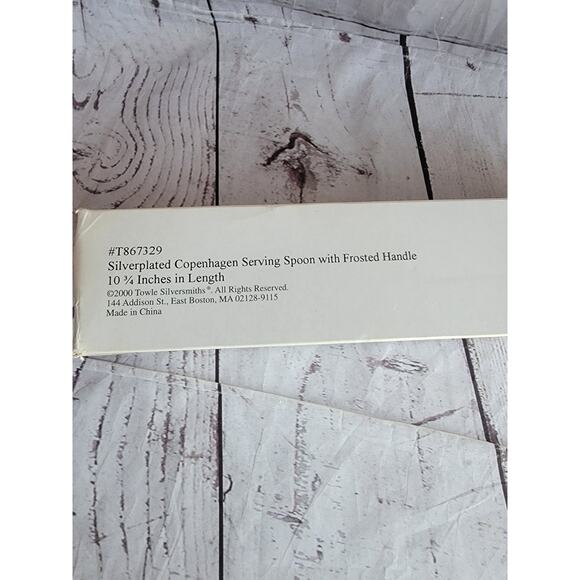 Towle Copenhagen Vintage Silver Plate Serving Spoon Large 10.75" in a Green Box - Picture 8 of 9